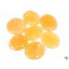 Palm stone Yellow calcite 40 - 45 mm disc #102