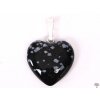 Přívěsek srdce z kamene Obsidián vločkový vel. 15mm #50