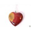 Mookaite stone heart pendant, size 15 mm #57