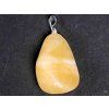 Yellow calcite stone pendant, size M #63