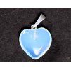Opalite stone heart pendant, size 15 mm #64