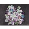 Rainbow fluorite heart stone pendant, size 20 mm - #79