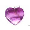 Rainbow fluorite heart stone pendant, size 20 mm - #79
