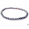 Náramek Perly černé 5 mm z přírodních říčních perel #266