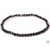 Bransoletka spinel czarny - 4 mm fasetowane kulki #262