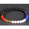 Náramek Čakrový - 6 mm kuličky #273 - z přírodních kamenů