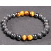 Pánský náramek Láva s tygřím okem - 8 mm kuličky #274 - z přírodních kamenů