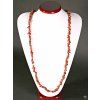 Long chopped necklace - Red jasper - tumbled #53 - made from natural stones