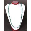 Long cut necklace - Malachite - tumbled #84 - made from natural stones
