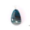 Blue-green agate stone pendant, size M - #86