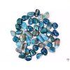 Blue-green agate stone pendant, size M - #86