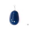 Blue-green agate stone pendant, size M - #86