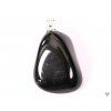 Black obsidian stone pendant, size S - #87