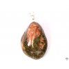 Unakite stone pendant, size M - #88