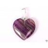 Přívěsek z kamene Fluorit duhový srdce vel. 15mm - #90