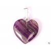 Přívěsek z kamene Fluorit duhový srdce vel. 15mm - #90