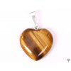 Přívěsek z kamene Tygří oko srdce vel. 15mm - #91