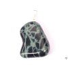 Obsidian spider stone pendant, size M - #95