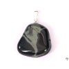 Obsidian spider stone pendant, size M - #95