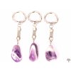 Přívěsek na klíče kámen Ametyst Malawi #306 - klíčenka