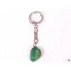 Přívěsek na klíče kámen Achát zelený #307 - klíčenka