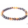 Pánský náramek Onyx s tygřím okem - 6 mm kuličky #316 - z přírodních kamenů