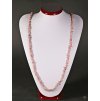 Náhrdelník sekaný dlouhý - Rodochrozit - tromlovaný #101 - z přírodních kamenů