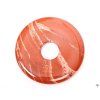 Red jasper stone donut pendant, size 3 cm - #99