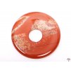 Přívěsek Donut z kamene Jaspis červený vel. 3 cm - #99