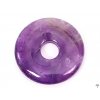 Přívěsek Donut z kamene Ametyst vel. 3 cm - #102
