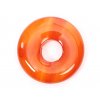 Přívěsek Donut z kamene Karneol vel. 3 cm - #107
