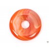 Přívěsek Donut z kamene Karneol vel. 3 cm - #107