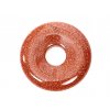 Přívěsek Donut z kamene Avanturin zlatý vel. 3 cm - #109