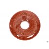 Přívěsek Donut z kamene Avanturin zlatý vel. 3 cm - #109