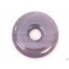 Donut pendant from Agate grey size 3 cm - #110