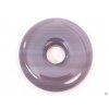 Wisiorek Donut z kamienia agat szary, rozmiar 3 cm - #110