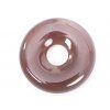 Donut pendant from Agate grey size 3 cm - #110