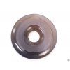 Donut pendant from Agate grey size 3 cm - #110