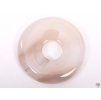 Donut pendant from Agate grey size 3 cm - #110