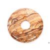 Picture jasper stone donut pendant, size 3 cm - #111