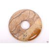 Picture jasper stone donut pendant, size 3 cm - #111