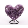Ametyst drúza Srdce + stojánek - Top kvalita - 1.7 Kg  #234