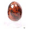 Yoni stone egg Obsidian mocha #118 + base