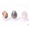 Yoni stone egg Agate MIX #120 + base
