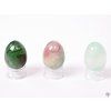 Yoni stone egg Fluorite #124 + stand