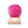Agate candle holder plate 9 cm - Top quality #273