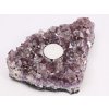Ametyst drúza świecznik - 2,130 kg - świecznik na świeczkę naturalny #60