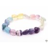 Náramek Fluorit duhový - z přírodních kamenů #362 - valounky