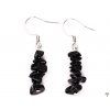 Black Obsidian Stone Earrings #77
