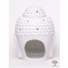 Lampa aromatyczna Budda - ceramiczna biała matowa 04